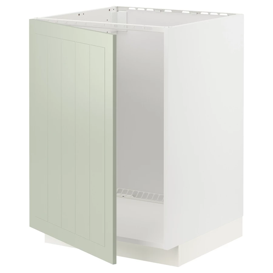 Напольный шкаф - METOD IKEA/ МЕТОД ИКЕА,  88х60 см, белый/светло-зеленый (изображение №1)