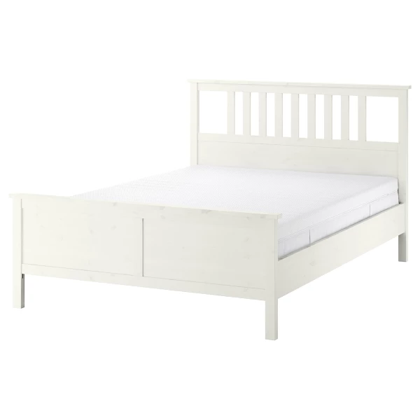 Каркас кровати - IKEA HEMNES, 200х160 см, матрас средне-жесткий, белый, ХЕМНЕС ИКЕА