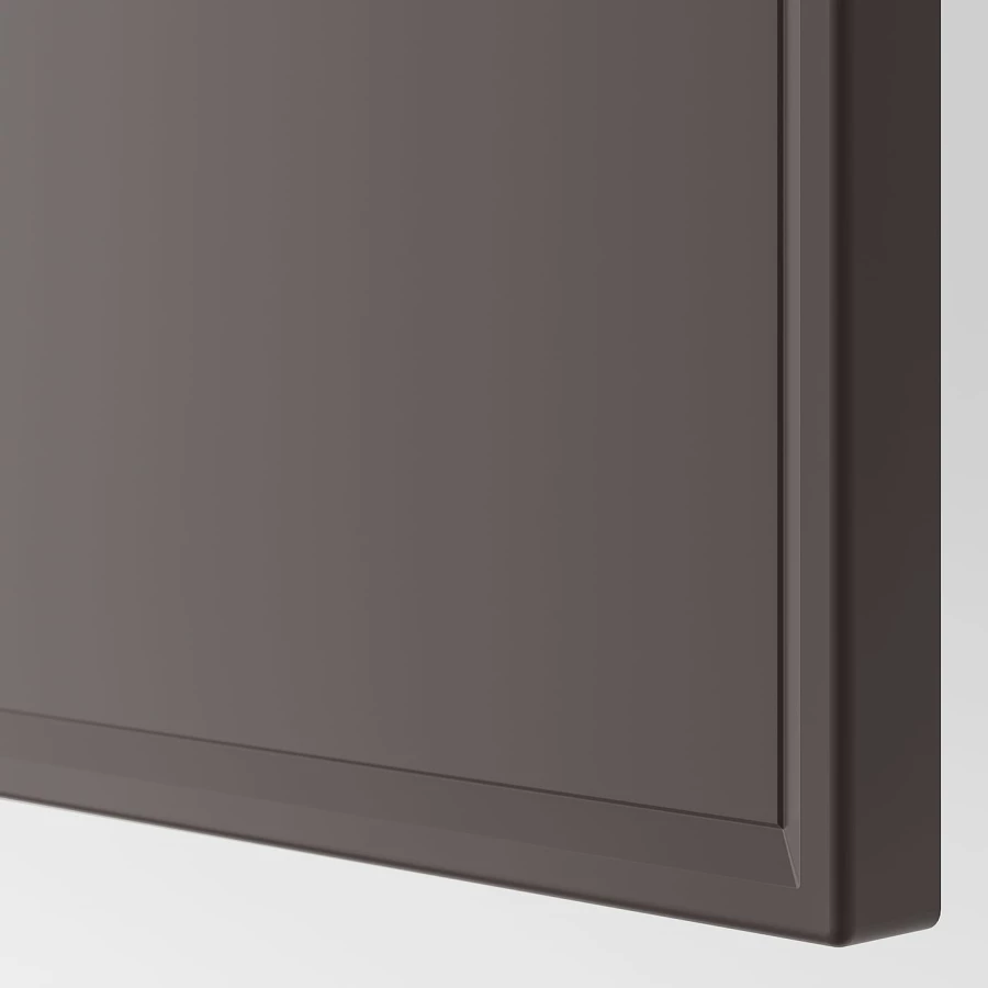 Дверь с петлями - IKEA MERÅKER/MARAKER/МАРОКЕР ИКЕА, 195х50 см, темно-серый (изображение №3)