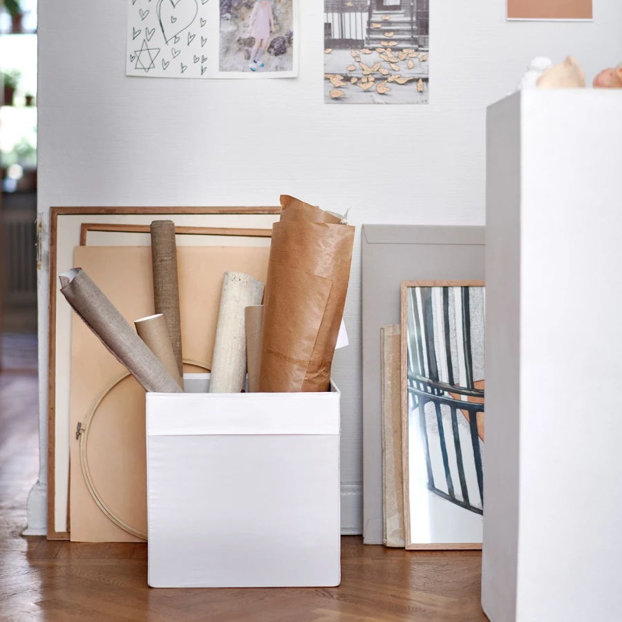 Коробка -  DRÖNA/ DRОNA IKEA/ ДРЕНА ИКЕА, 33х33 см, белый (изображение №5)