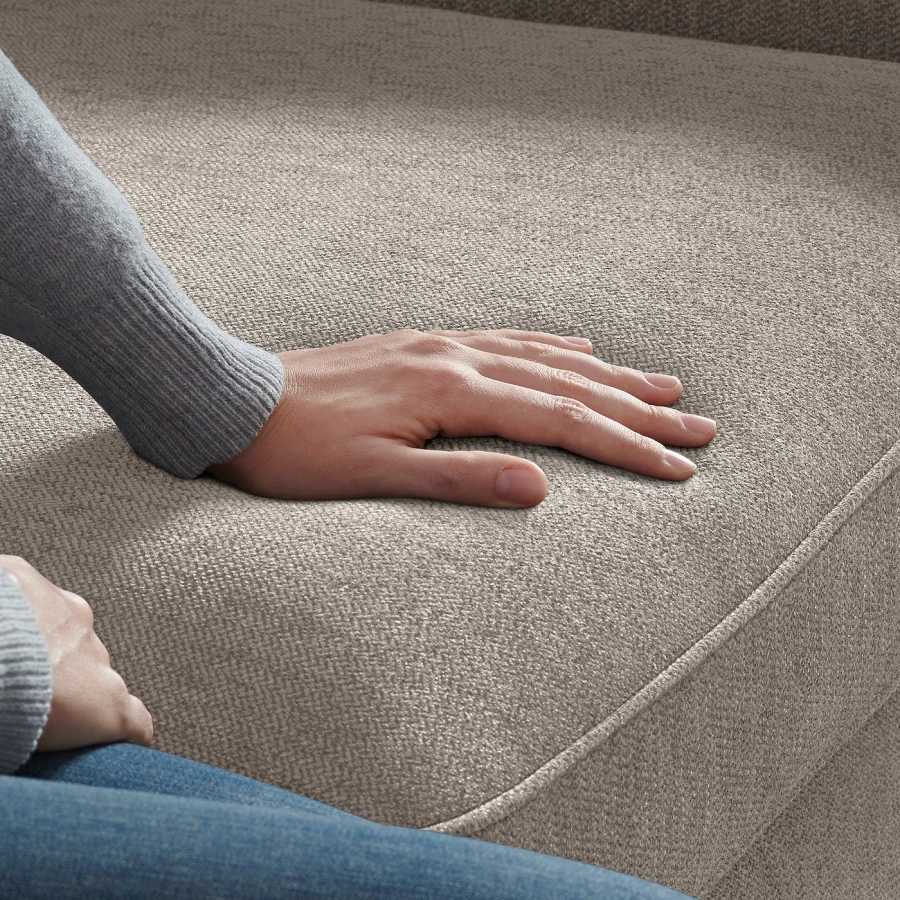 3-местный диван - IKEA FRÖSLÖV/FROSLOV, 92x227см, серый/светло-серый, ФРЕСЛЕВ ИКЕА (изображение №6)
