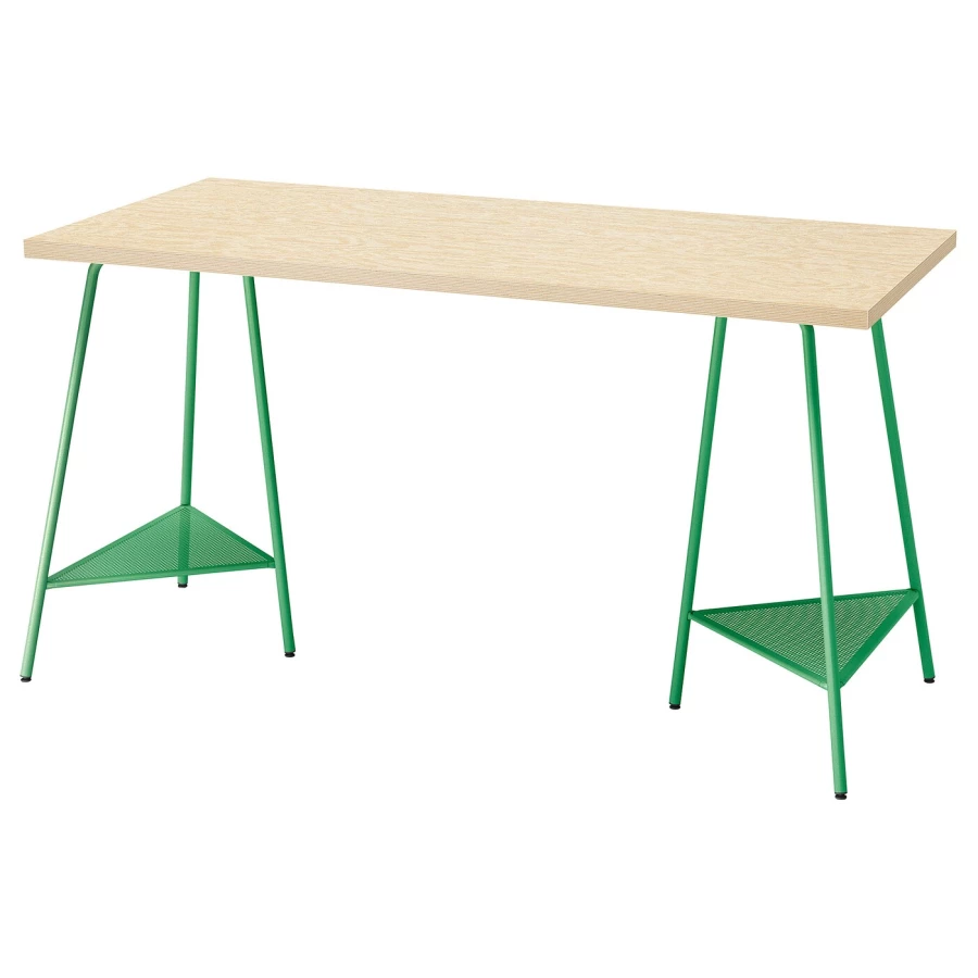 Письменный стол - IKEA MITTCIRKEL/TILLSLAG, 140х60 см, сосна/зеленый, МИТЦИРКЕЛЬ/ТИЛЛЬСЛАГ ИКЕА (изображение №1)