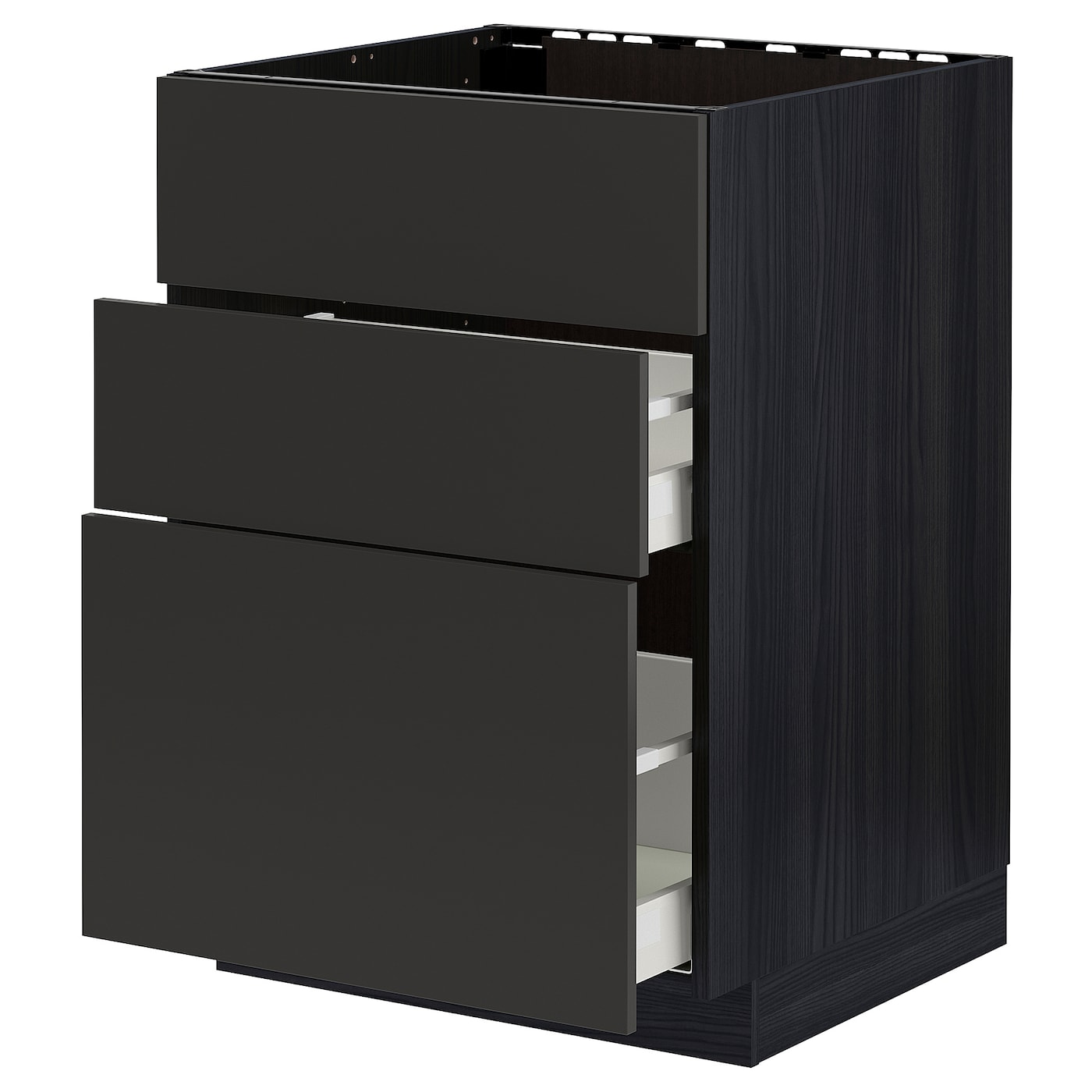 Напольный шкаф - IKEA METOD MAXIMERA, 62x80x60см, черный, МЕТОД МАКСИМЕРА ИКЕА