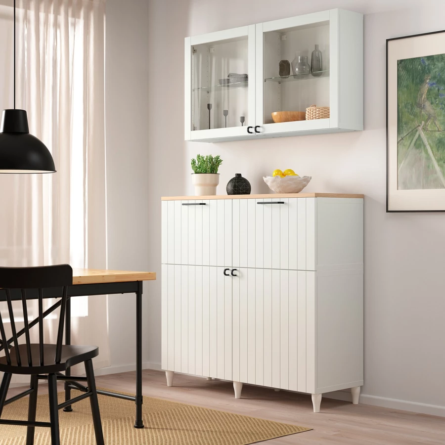 Комбинация для хранения - IKEA BESTÅ/BESTA/БЕСТА/БЕСТО ИКЕА, 120x42x240 см, белый, (изображение №2)