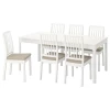 Стол и 6 стульев - IKEA EKEDALEN/ЭКЕДАЛЕН ИКЕА, 180х240х90 см, белый/бежевый