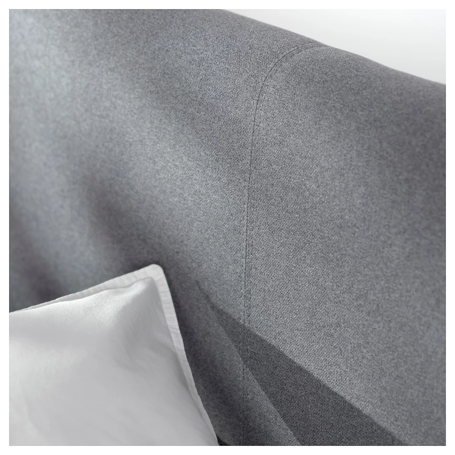Каркас кровати с мягкой обивкой - IKEA NARRÖN/NARRON, 200х160 см, серый, НЭРРОН ИКЕА (изображение №5)