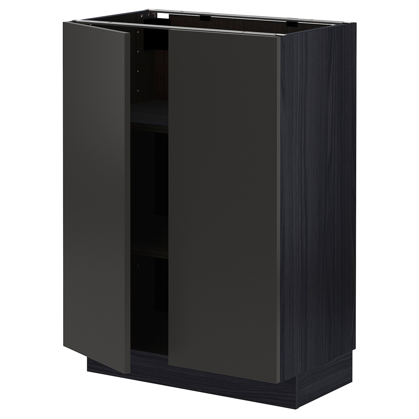 Напольный кухонный шкаф  - IKEA METOD MAXIMERA, 88x39x60см, черный, МЕТОД МАКСИМЕРА ИКЕА