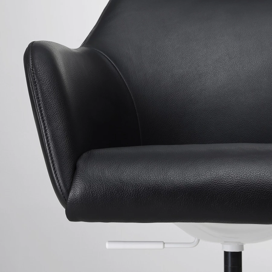 Вращающийся стул - IKEA TOSSBERG/MALSKÄR/MALSKAR/ТОССБЕРГ/МАЛЬШЭР ИКЕА, 67х57х67 см, черный/белый (изображение №2)