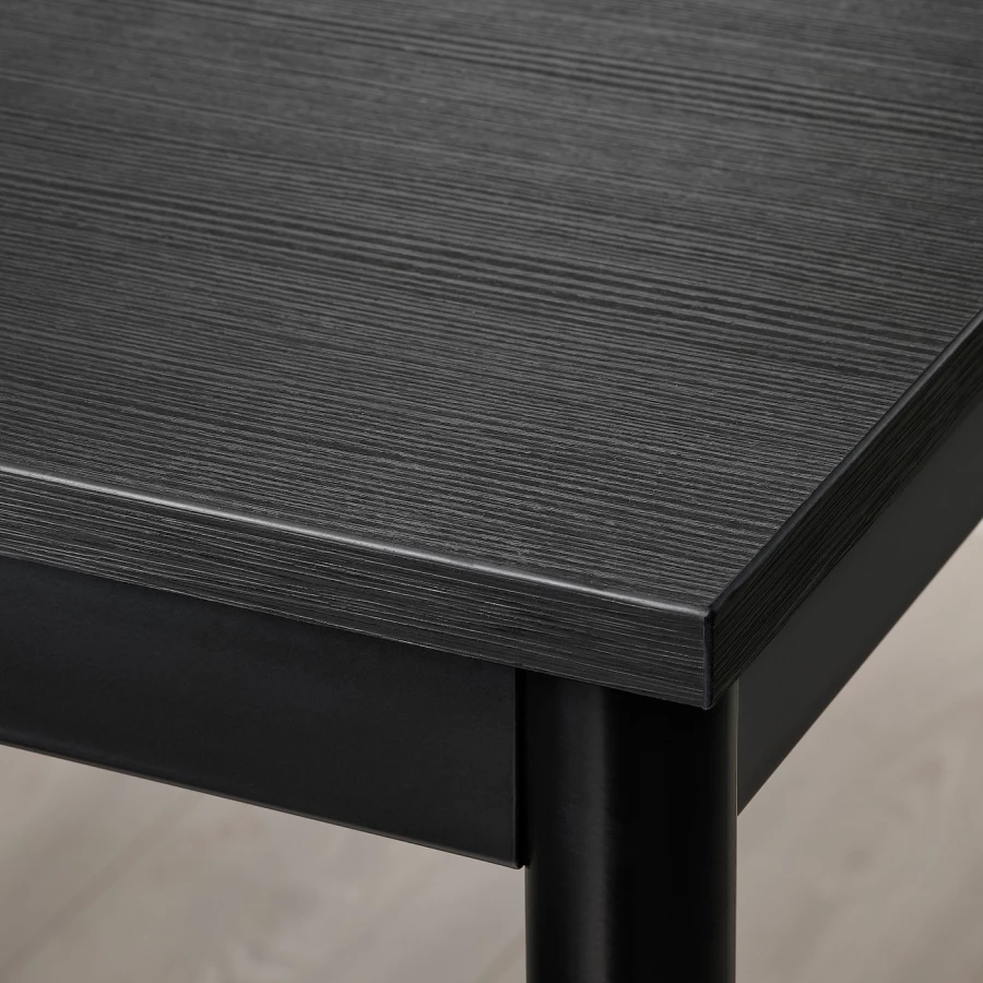 Стол обеденный - IKEA SANDSBERG, 67х67х73 см, черный, САНДСБЕРГ ИКЕА (изображение №5)