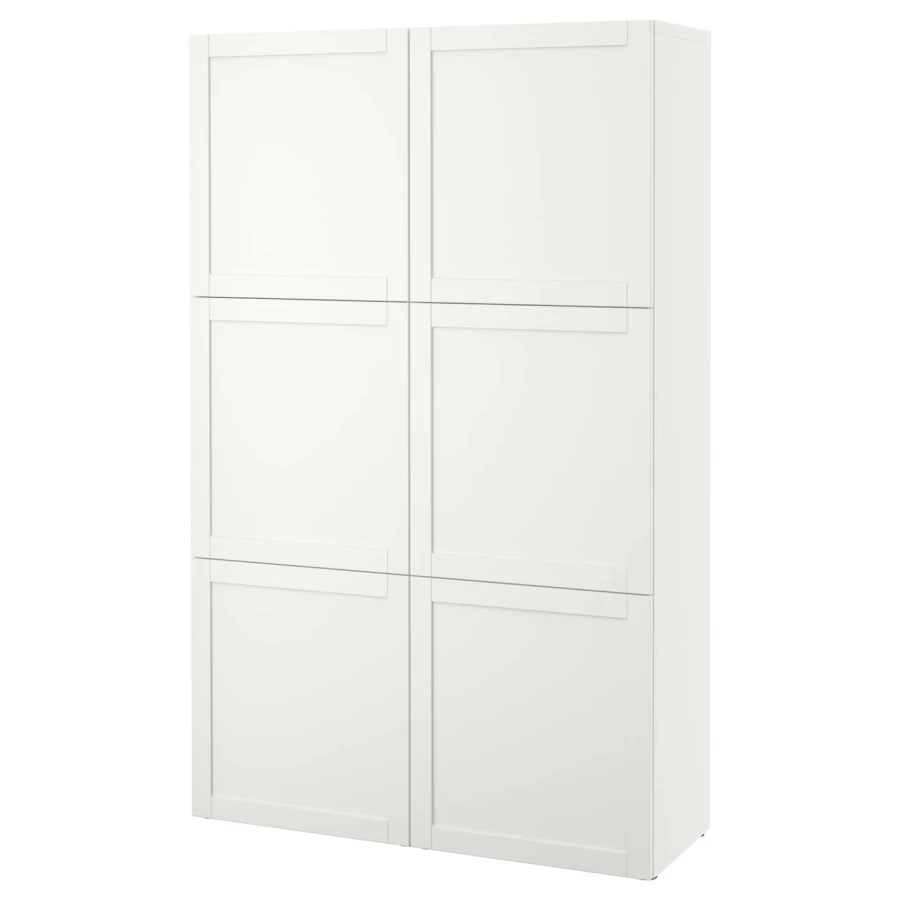Комбинация для хранения - IKEA BESTÅ/BESTA БЕСТА/БЕСТО ИКЕА, 120x40x192 см, белый, (изображение №1)