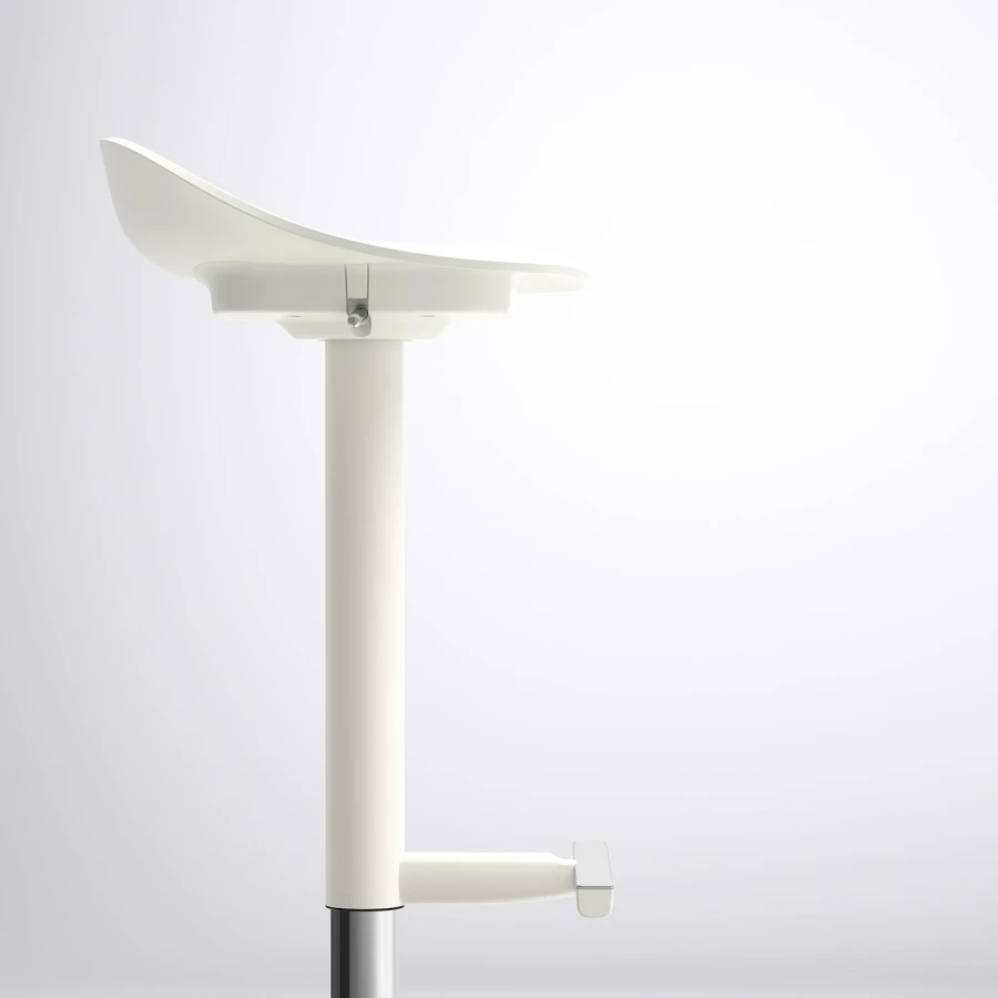 Барный стул - IKEA JANINGE/ЙАНИНГЕ ИКЕА  ,  36х38х84 см, белый (изображение №6)