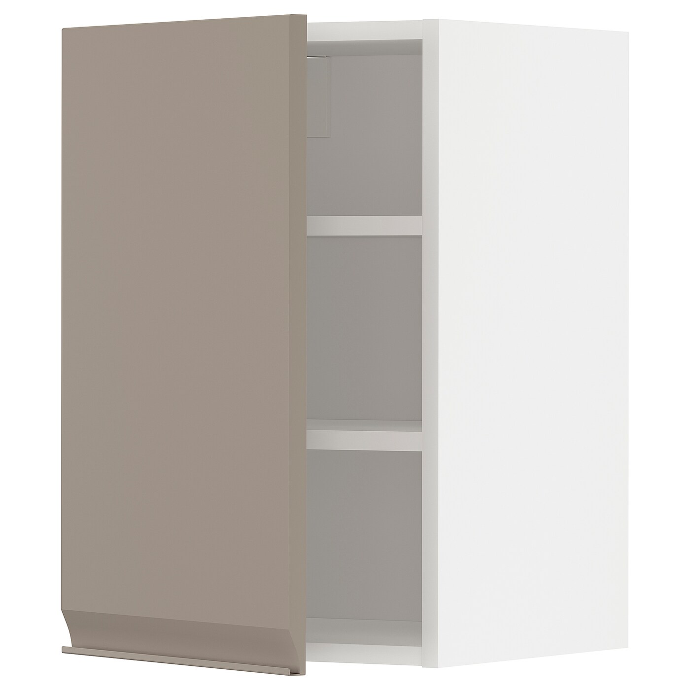 Навесной шкаф с полкой - METOD IKEA/ МЕТОД ИКЕА, 60х40 см, белый/светло-коричневый