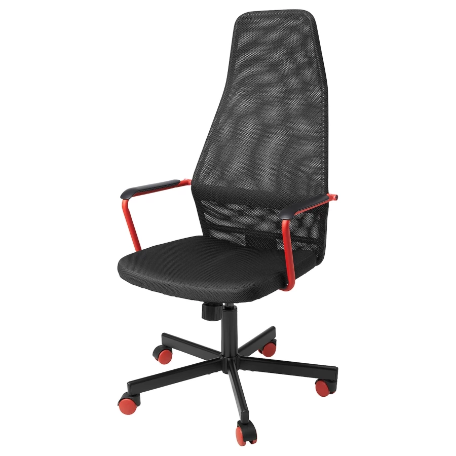 Игровое кресло - HUVUDSPELARE IKEA ХУВУДСПЕЛАРЕ ИКЕА, 54х55 см, чёрный (изображение №1)