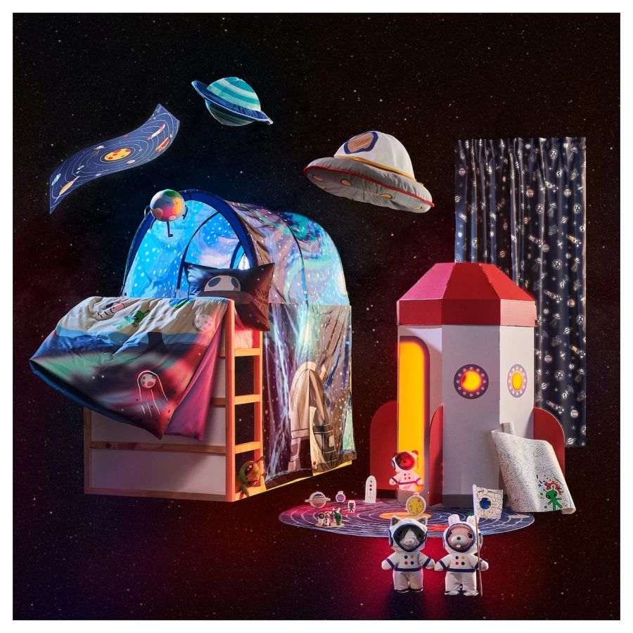 Мягкая игрушка космический корабль - IKEA AFTONSPARV/АФТОНСПАРВ ИКЕА, разноцветный (изображение №8)