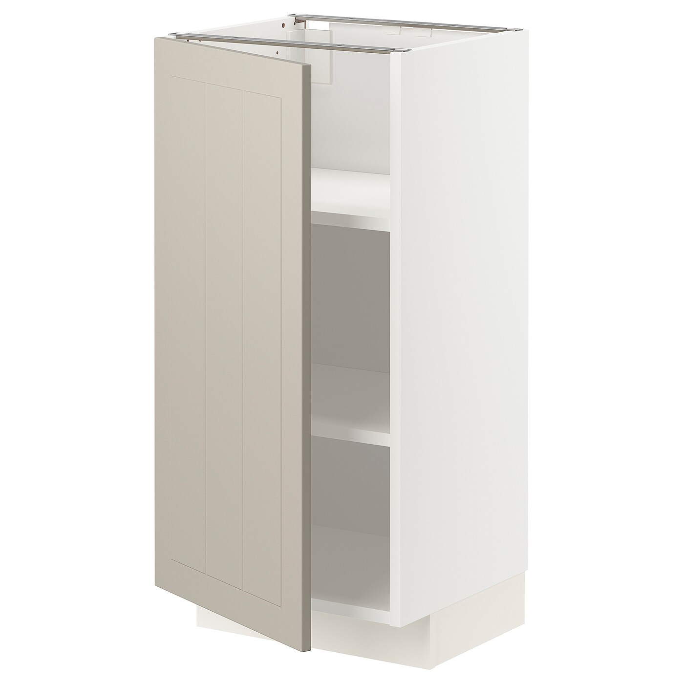 Напольный шкаф - IKEA METOD, 88x39,5x40см, белый/бежевый, МЕТОД ИКЕА