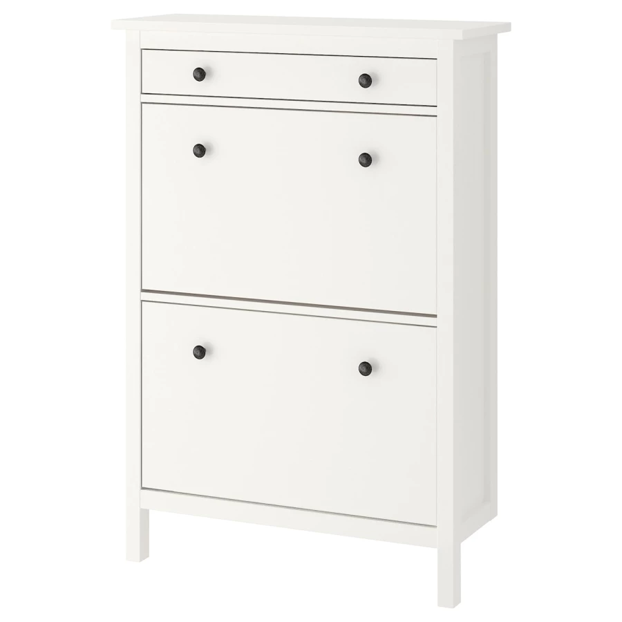 Обувной шкаф/хранение - IKEA HEMNES/ХЕМНЭС ИКЕА, 89x127 см, белый (изображение №1)