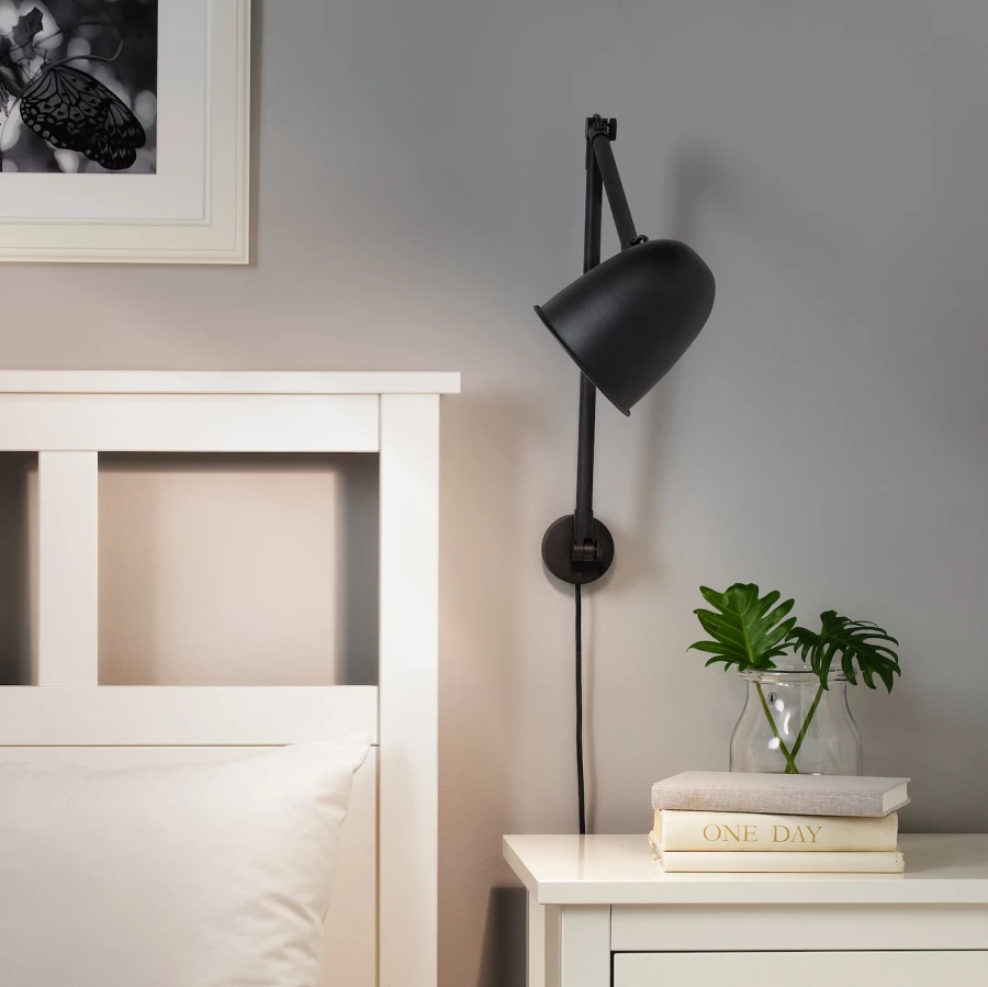 Лампа - SKURUP IKEA/СКУРУП ИКЕА, 12 см, черный (изображение №4)
