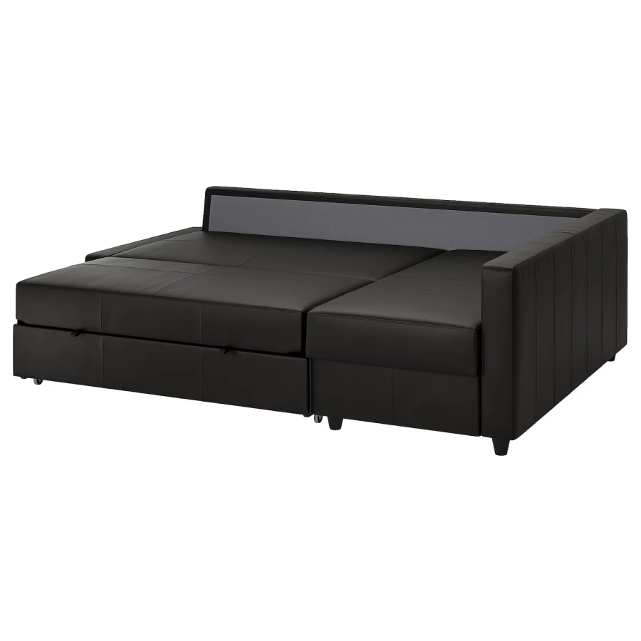 Угловой диван с функцией сна - IKEA FRIHETEN/ФРИХЕТЕН ИКЕА, 86х151х230 см, черный (изображение №2)