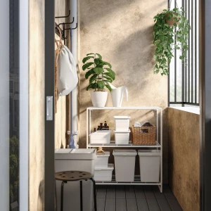 Второе фото. Полка проволочная/внутренняя/наружная - IKEA JOSTEIN/ЙОСТЕЙН ИКЕА, 40х2х77 см, белый