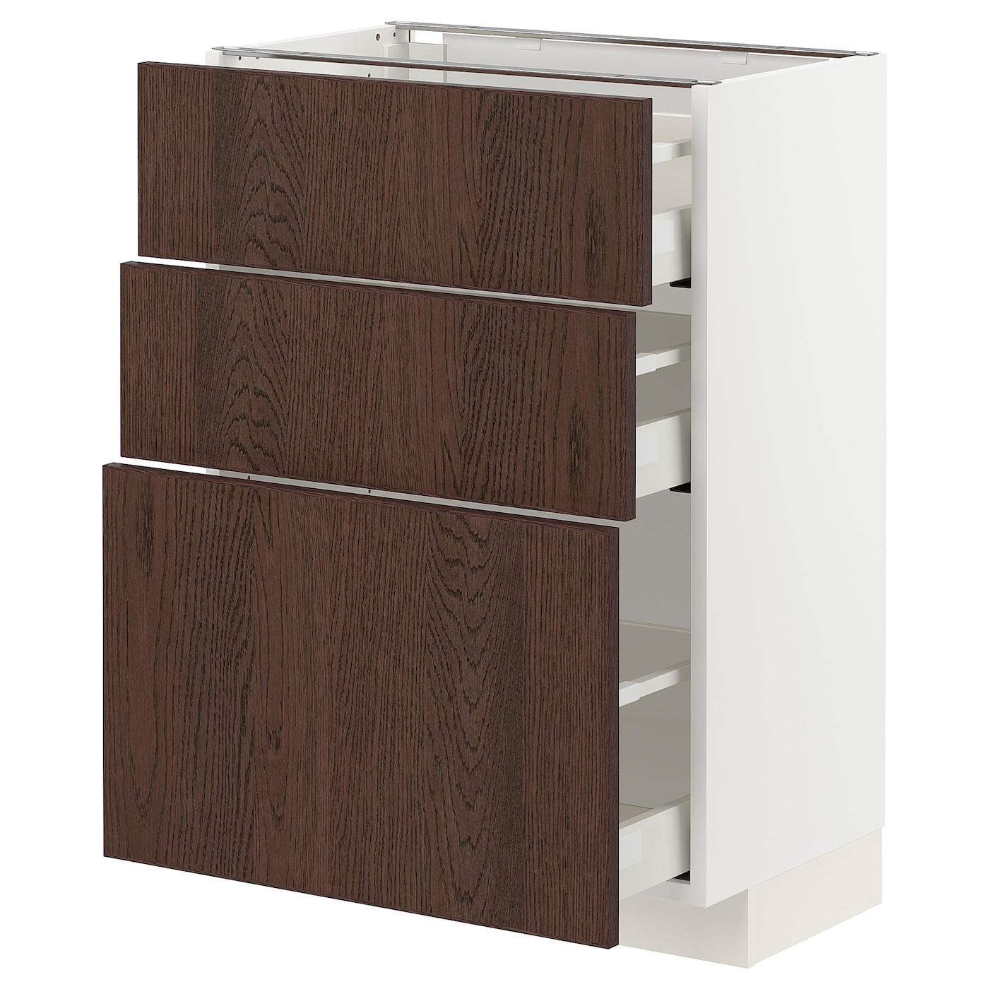 Напольный кухонный шкаф  - IKEA METOD MAXIMERA, 88x39x60см, белый/темно-коричневый, МЕТОД МАКСИМЕРА ИКЕА