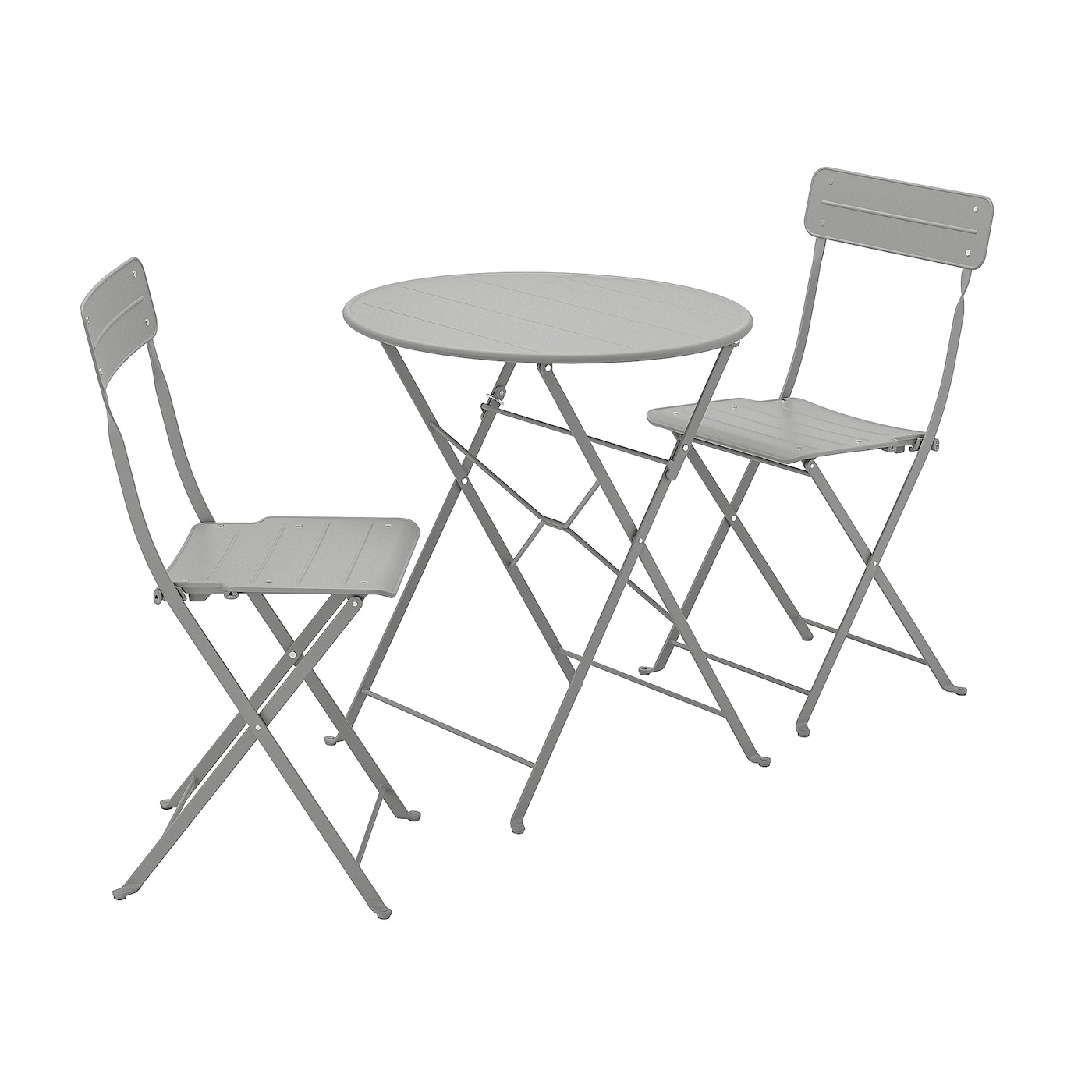 Складной комплект из стула и стола - IKEA SUNDSÖ/SUNDSO/СУНДСЕ ИКЕА, 96х65х4 см,серый