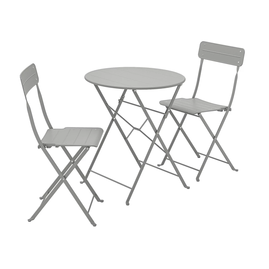 Складной комплект из стула и стола - IKEA SUNDSÖ/SUNDSO/СУНДСЕ ИКЕА, 96х65х4 см,серый (изображение №1)