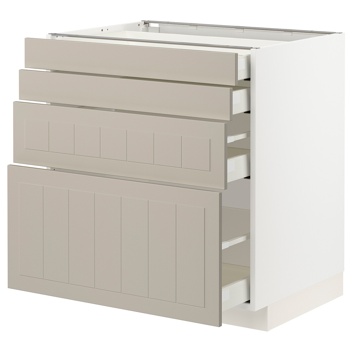 Напольный кухонный шкаф  - IKEA METOD MAXIMERA, 88x61,9x80см, белый/бежевый, МЕТОД МАКСИМЕРА ИКЕА