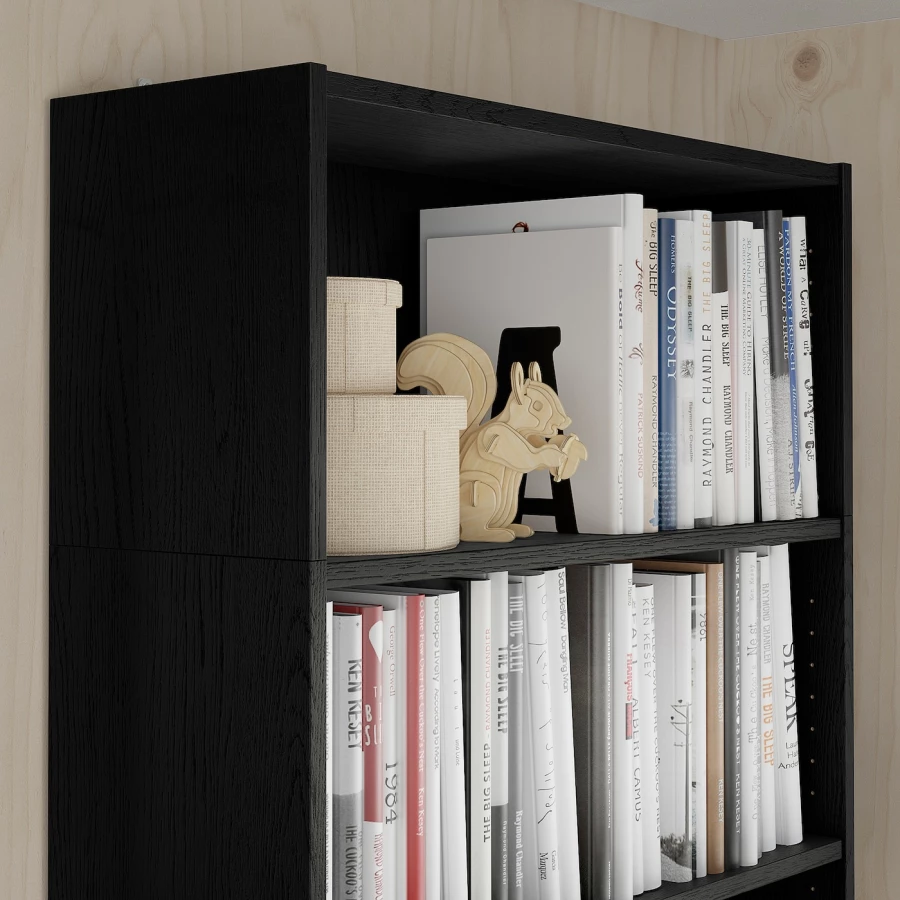 Полка - BILLY IKEA/ БИЛЛИ ИКЕА, 80х28х35 см, черный (изображение №2)