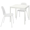 Кухонный стол - MELLTORP/LIDÅS IKEA/МЕЛЛЬТОРП /ЛИДОС ИКЕА, 75х75 см, белый