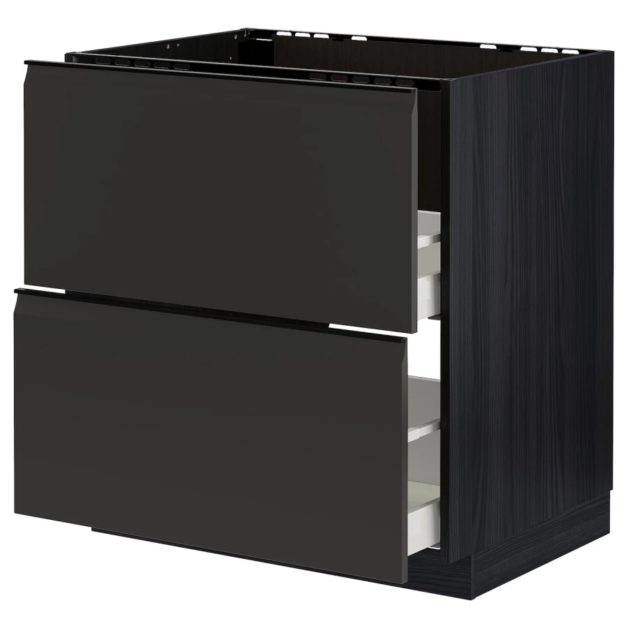 Напольный шкаф - METOD / MAXIMERA IKEA/ МЕТОД/ МАКСИМЕРА ИКЕА,  80х60 см, черный (изображение №1)