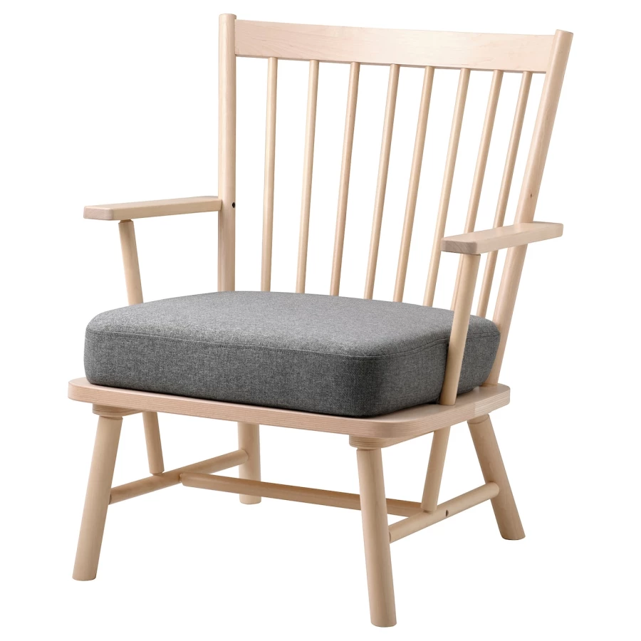 Кресло - IKEA PERSBOL, 69х70х84 см, бежевый/серый, ПЕРСБОЛ ИКЕА (изображение №1)