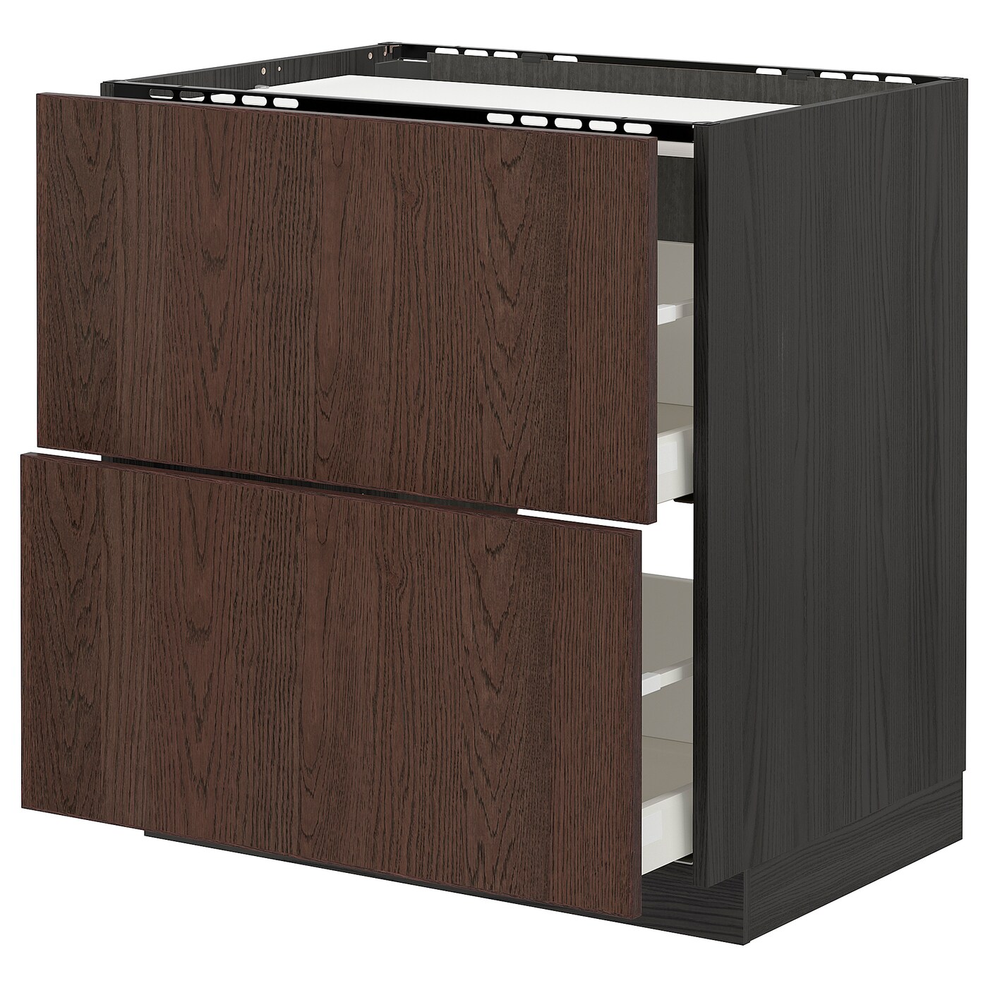 Напольный шкаф - IKEA METOD MAXIMERA, 88x62x80см, черный/коричневый, МЕТОД МАКСИМЕРА ИКЕА