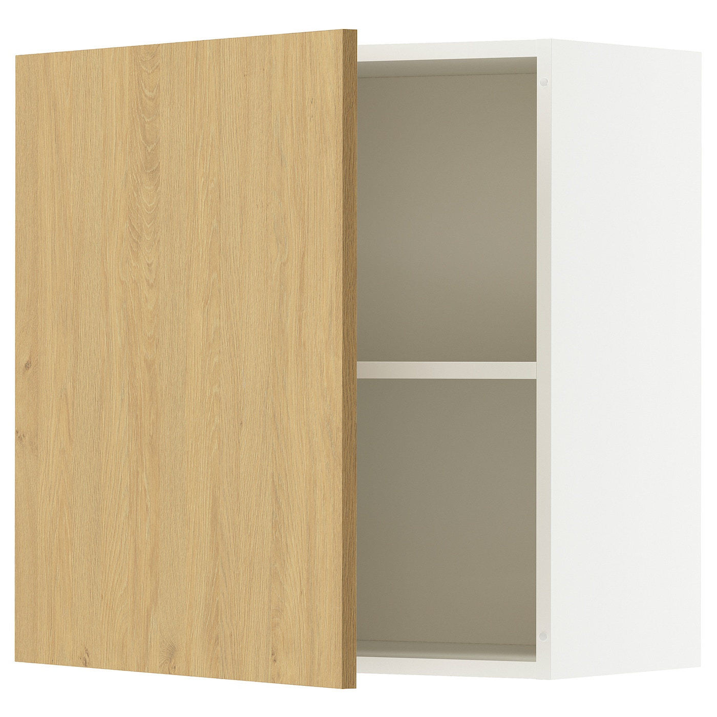 Кухонный навесной шкаф - IKEA KNOXHULT/КНОКСХУЛЬТ ИКЕА, 60x60х31 см, белый/под беленный дуб