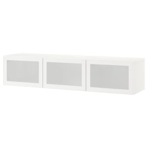 Тумба под ТВ с дверцами - IKEA BESTÅ/BESTA/БЕСТО ИКЕА, 42х38х180 см, белый