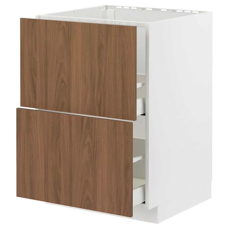 Навесной шкаф - METOD / MAXIMERA IKEA/ МЕТОД/ МАКСИМЕРА ИКЕА,  60х60 см, белый/ коричневый (изображение №1)