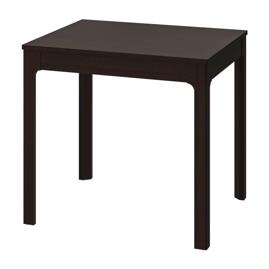 Раздвижной стол - IKEA EKEDALEN/ЭКЕДАЛЕН ИКЕА, 75х120/80х70 см, черный (изображение №1)