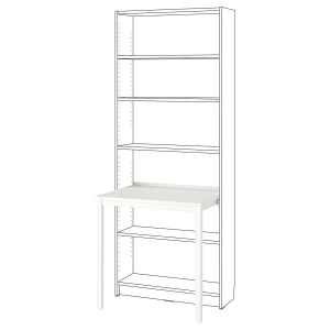 Письменный стол - IKEA BILLY/БИЛЛИ ИКЕА 76х60 см, белый