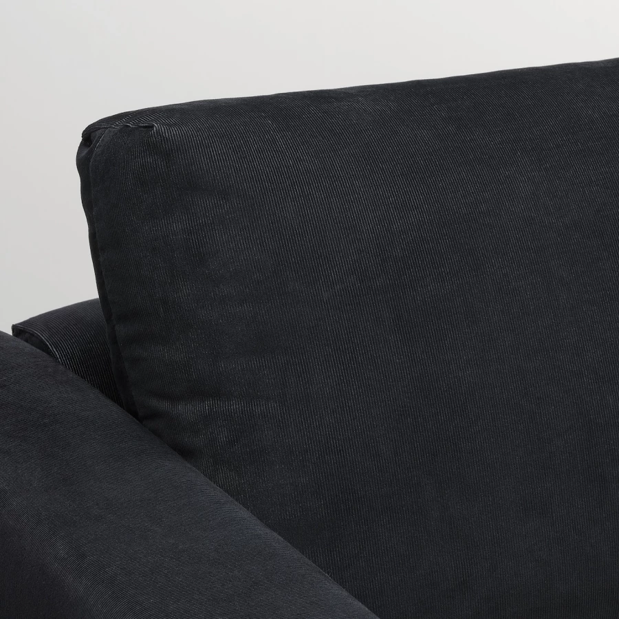 3-местный диван - IKEA VIMLE, 98x261см, черный, ВИМЛЕ ИКЕА (изображение №7)