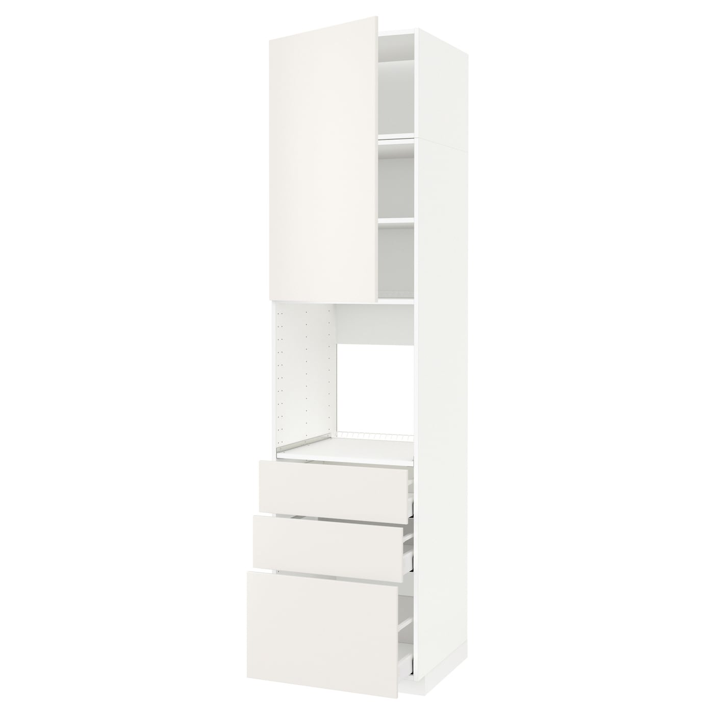 Высокий шкаф - IKEA METOD/MAXIMERA/МЕТОД/МАКСИМЕРА ИКЕА, 240х60х60 см, белый