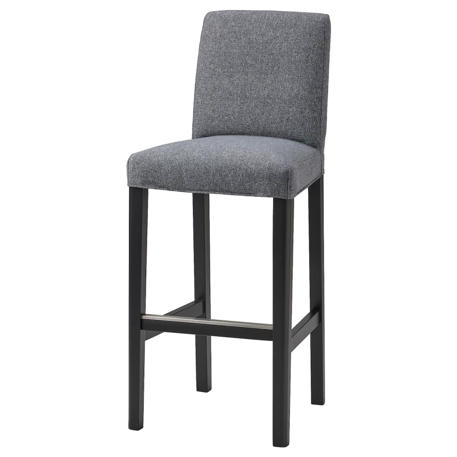 Чехол на барный стул со спинкой - BERGMUND IKEA/ БЕРГМУНД ИКЕА,  серый (изображение №1)