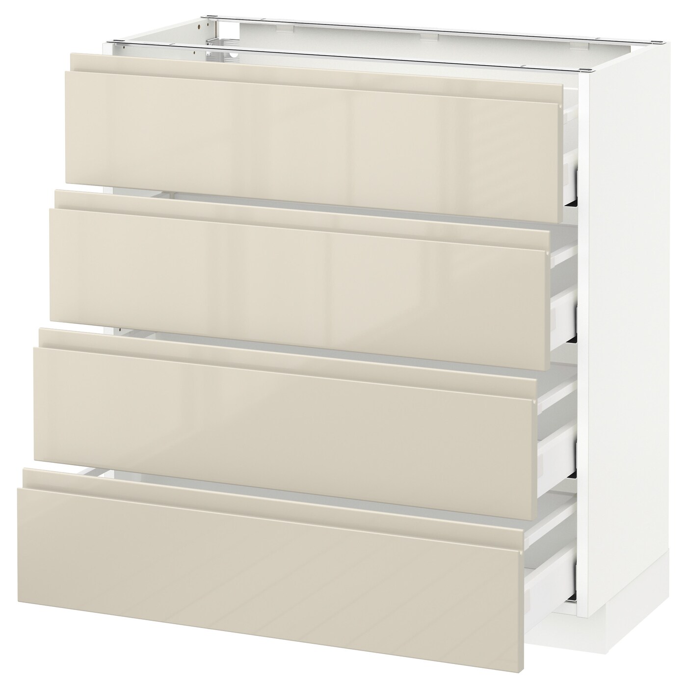 Напольный кухонный шкаф  - IKEA METOD MAXIMERA, 88x39x80см, белый/бежевый, МЕТОД МАКСИМЕРА ИКЕА