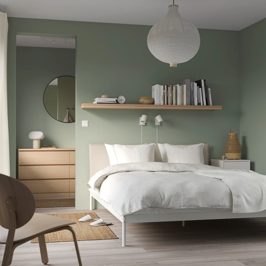 Двуспальная кровать - IKEA KLEPPSTAD, 140х200 см, белый КЛЕППСТАД ИКЕА (изображение №2)