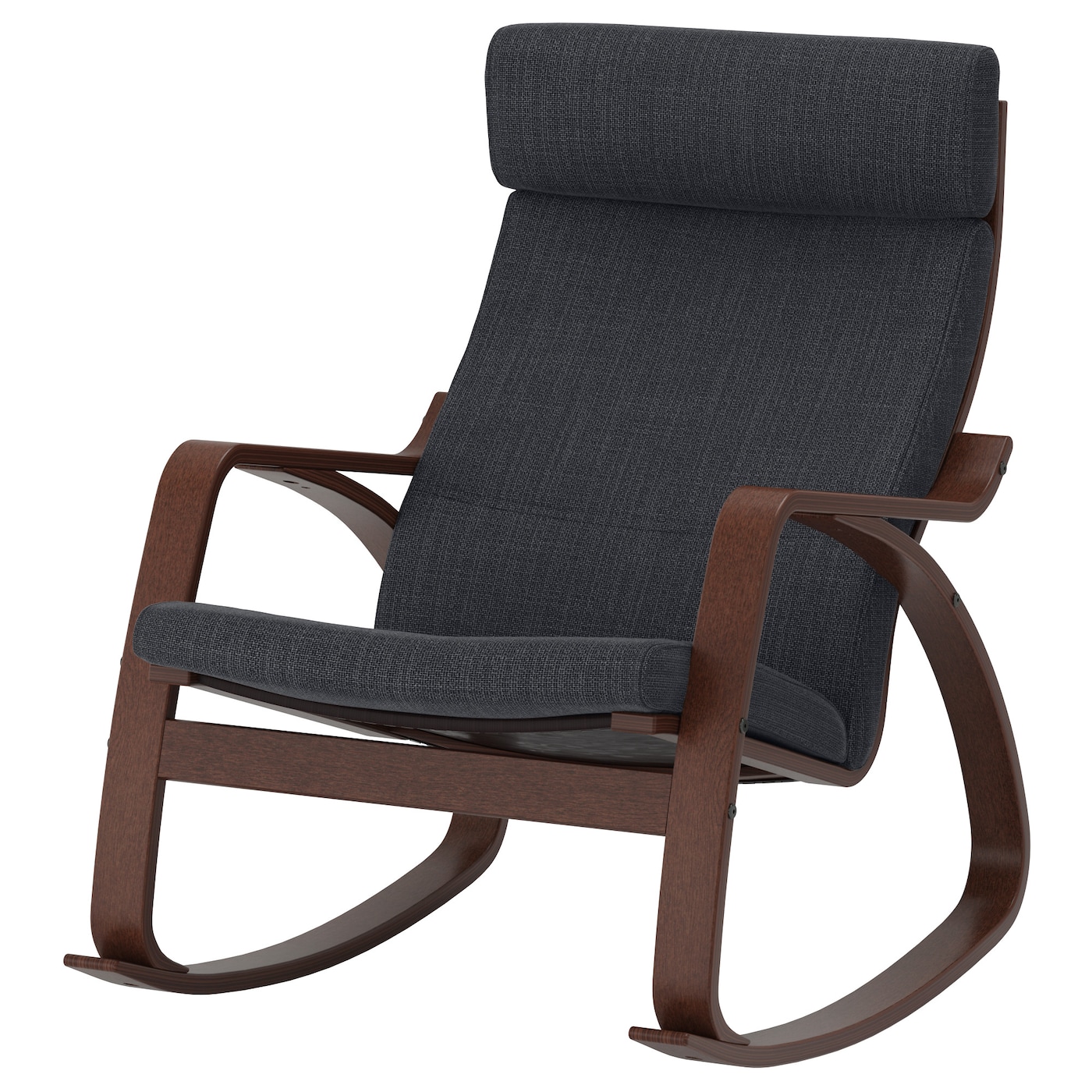 Кресло-качалка - IKEA POÄNG/POANG/ПОЭНГ ИКЕА, 68х94х95 см, темно-серый