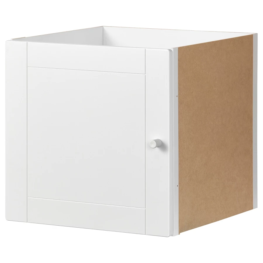 Вставка с дверцей - KALLAX IKEA/КАЛЛАКС ИКЕА, 33х33 см, белый/бежевый (изображение №1)