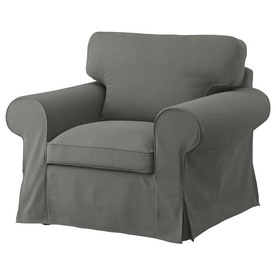 EKTORP Чехол на кресло Хакебо темно-серый ИКЕА (изображение №1)
