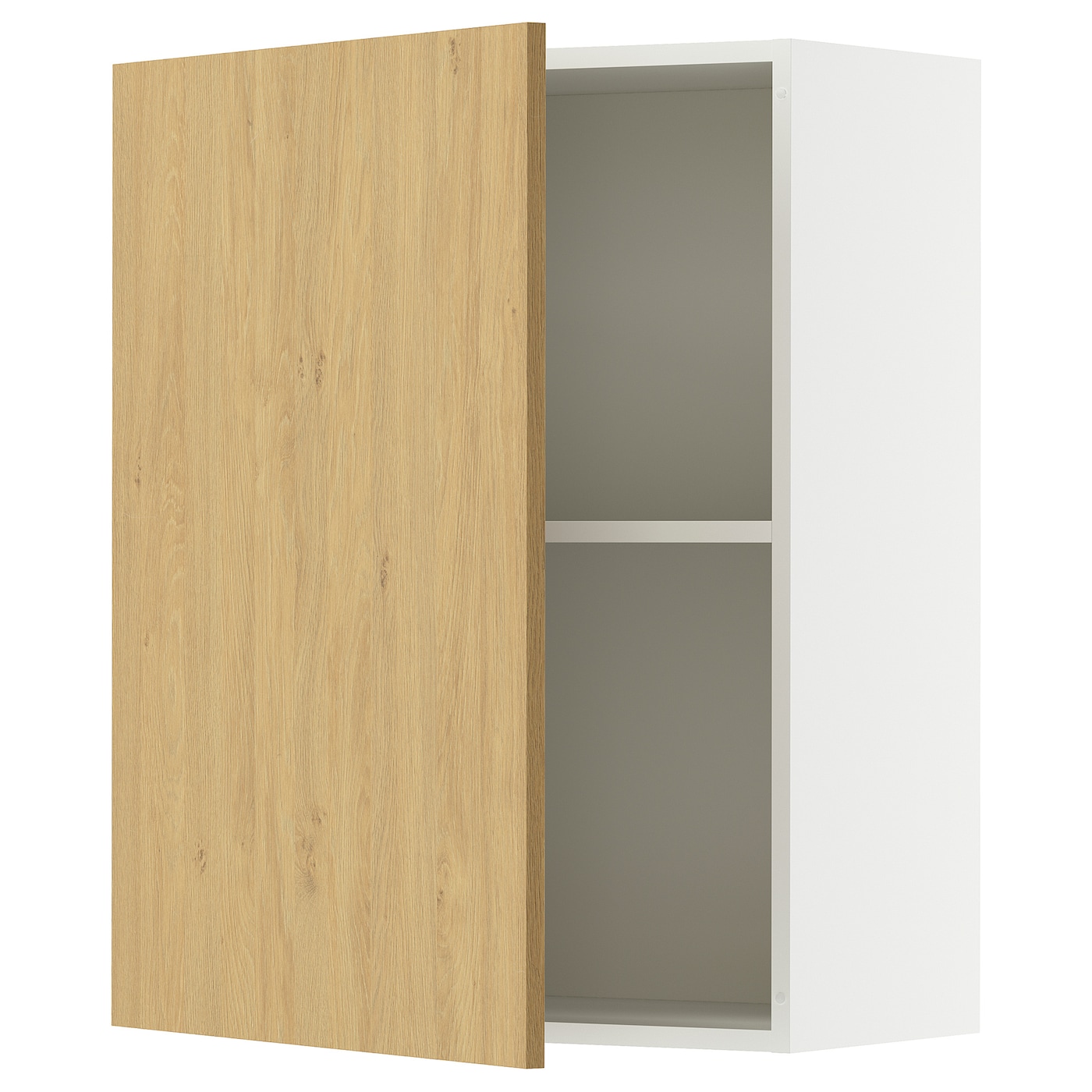 Кухонный навесной шкаф - IKEA KNOXHULT/КНОКСХУЛЬТ ИКЕА, 75x60х31 см, белый/под беленный дуб