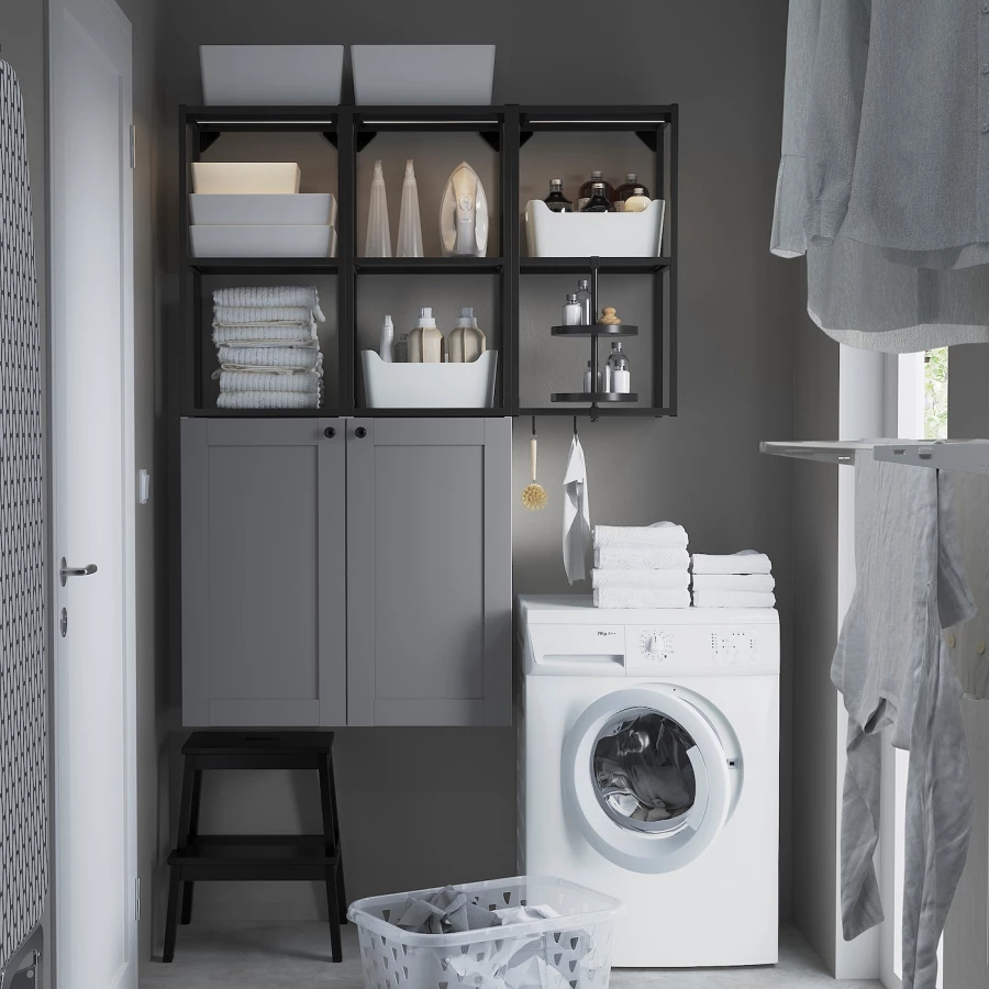 Комбинация для ванной - IKEA ENHET, 120х32х150 см, белый, ЭНХЕТ ИКЕА (изображение №3)