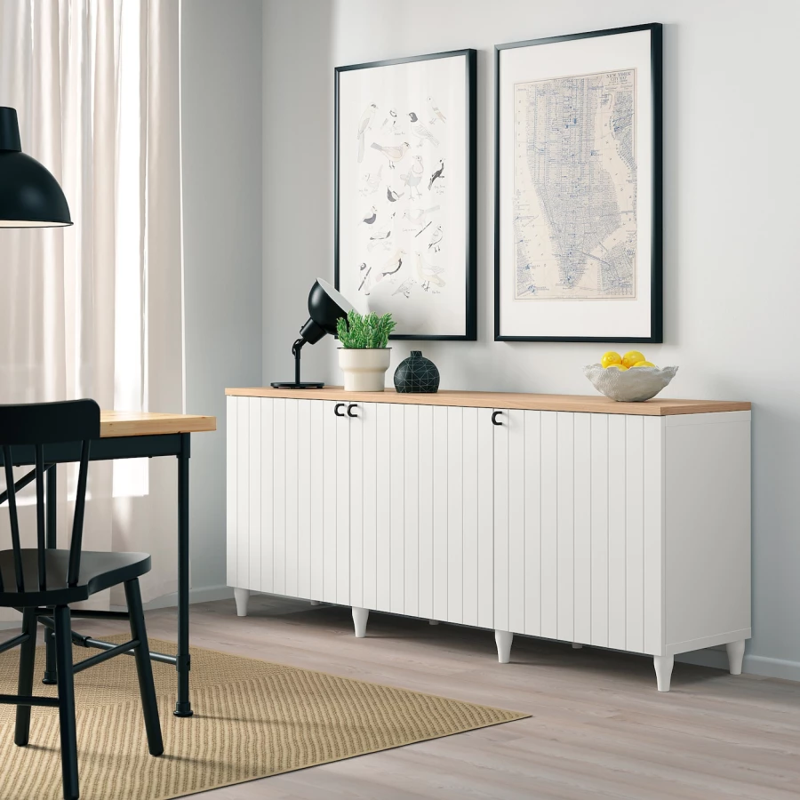 Комбинация для хранения - IKEA BESTÅ/BESTA/БЕСТА/БЕСТОИКЕА, 180x42x76 см, белый (изображение №2)