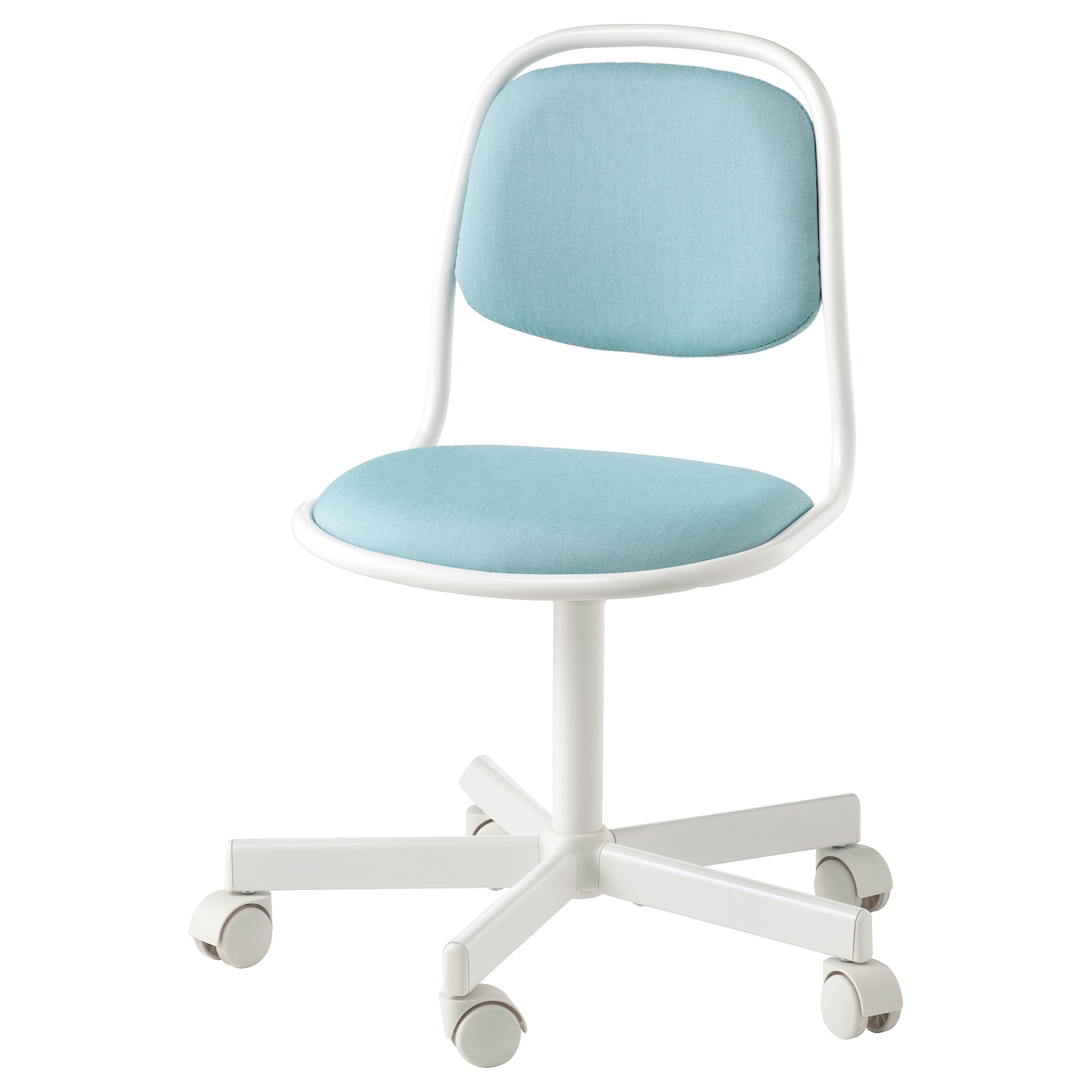 Стул детский - IKEA ÖRFJÄLL/ORFJALL /ОРФЬЕЛЛЬ ИКЕА, 83х53 см, белый/голубой