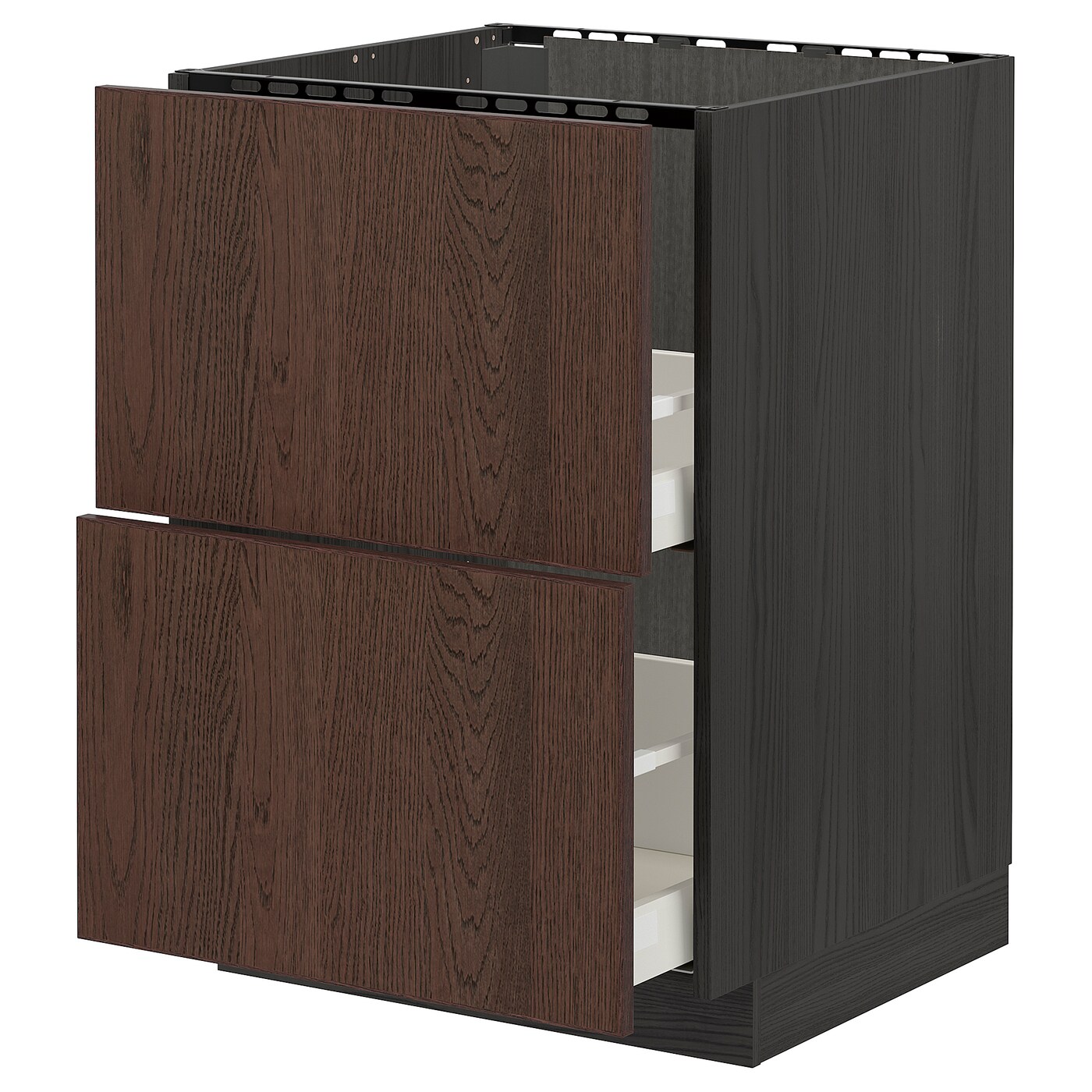 Напольный шкаф - METOD / MAXIMERA IKEA/ МЕТОД/ МАКСИМЕРА ИКЕА,  60х60 см, черный/коричневый